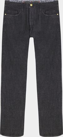 Robert Graham Mens Feragen Denim Straight Fit Five-Pocket Pants