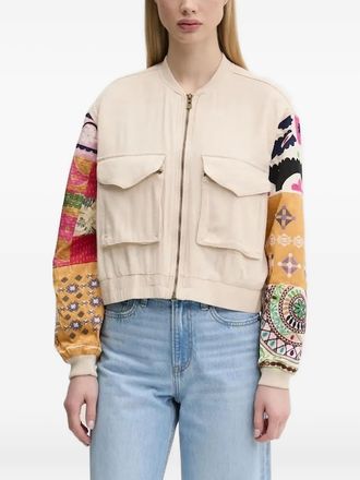 Desigual Bomber con design patchwork - Toni neutri