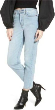 Levi's Wedgie High Rise Crop Jeans In Blue