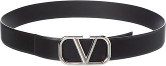 Valentino Vlogo Leather Belt