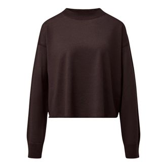 Drykorn Malese - Dames - Ronde hals truien - Bruin - XL - Wol - Truien & Vesten