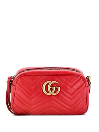 Gucci GG Marmont Shoulder Bag Matelasse Leather Small crossbody bag - Rood