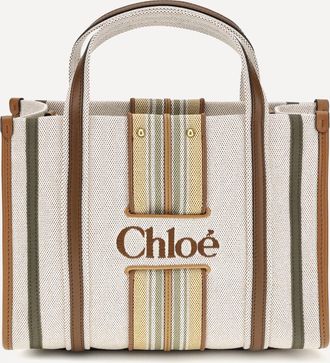 Chlo&eacute; Small Woody Loop canvas Tote Bag Female UNI