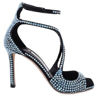 Jimmy Choo London Azia 95 Crystal Embellished Sandals, Brand Size 36 ( US Size 6 )