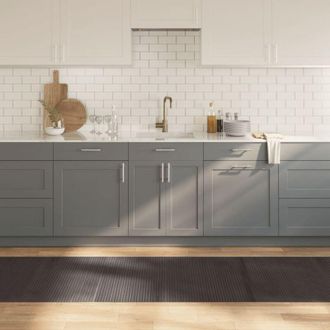 vidaXL Vidaxl - Alfombra Rectangular Bamb&uacute; Marr&oacute;n Oscuro 80x500 Cm