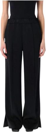 Jil Sander Broeken, Dames, Zwart, S, Wijde Pijpen Broek