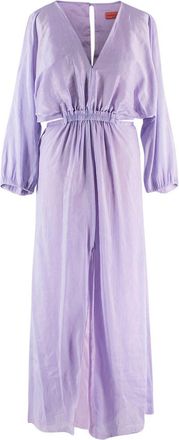 Manning Cartell Lilac Backless Dress with Ruched Detail Size S