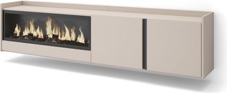 Skraut Home Skraut Home - Mueble Tv, Televisi&oacute;n, Muebles De Sal&oacute;n, Almacenaje, 212x35x50cm, Para Tv Hasta 80, Chimenea El&eacute;ctrica Xxl, Colgado, Suspendido, Estilo 
