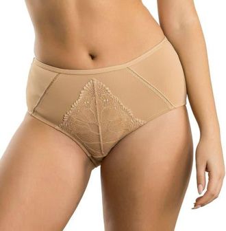 Affinitas Charlene High Waist Brief in Warm Sand at Nordstrom, Size Xx-Large