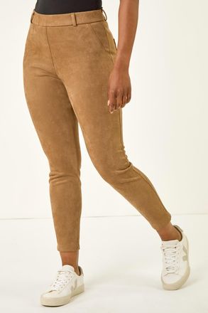 Roman Faux Suede Stretch Jeggings