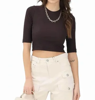 Pinko Kimberly Ribbed Cotton Cropped Sweater