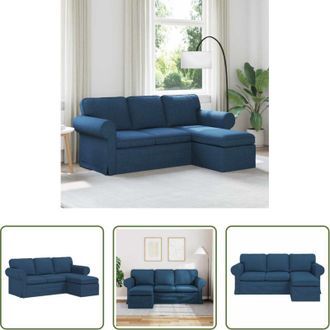 vidaXL vidaXL Divano ergonomico - Divano Blu 215 x 138 x 80 cm Tessuto