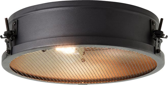 Lightbox Deckenlampe mit Ø 34 cm | Vintage Deckenleuchte im industriellen Stil | 2 x E27 Fassung | aus Metall in Schwarz Korund | ideal für Küche | Schrank | F ab 59,99 €