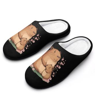 Generic Cute Capybara Womens Slippers Warm House Slippers Indoor House Shoes with Anti-Skid Rubber Sole