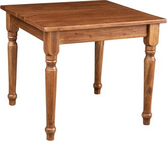 Biscottini International Biscottini - Mesa De Estilo Country De Madera Maciza De Tilo Acabado Con Efecto Nogal