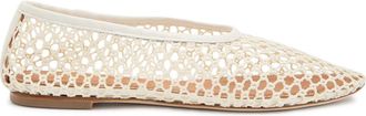 Staud Alba Woven Ballet Flats - White - 4 (IT37/ UK4)