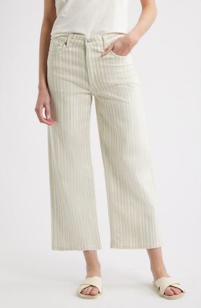 Rails Getty High Waist Crop Wide Leg Jeans in Malibu Stripe at Nordstrom, Size 32