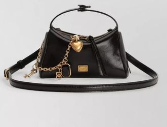Dolce & Gabbana vittoria leather bag chain strap heart charm