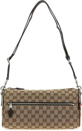 Gucci Monogram Canvas Crossbody Tas - Heren - Tassen - Beige - Maat: ONE Size