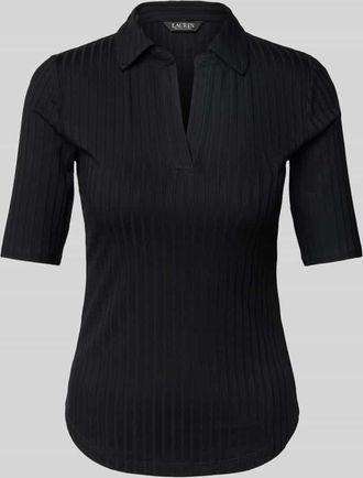 Lauren Ralph Lauren Slim Fit Poloshirt mit 1/2-Arm Modell MAZIKEEN in Black, Größe XS
