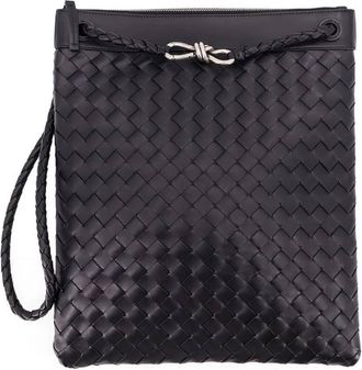 Bottega Veneta Flat Andiamo Intrecciato Messenger Bag