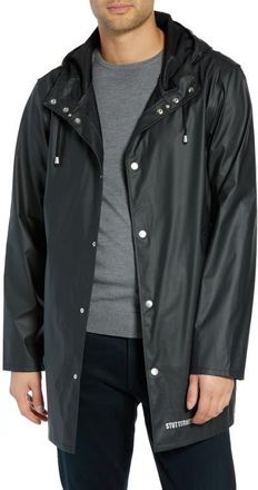 Stutterheim Stockholm Lightweight Raincoat in Black at Nordstrom, Size X-Large