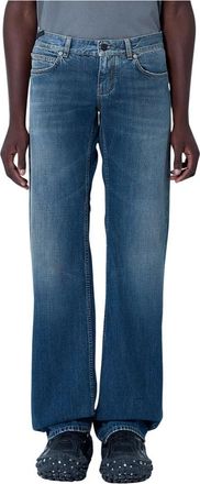 Balenciaga Straight-Leg Low Rise Jeans - Heren - Regular Fit Jeans - Blauw - M - Katoen - Jeans