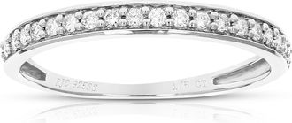 Vir Jewels 1/5 cttw Lab Grown Diamond Wedding Band in Sterling Silver For Women