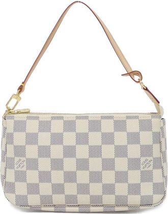 Louis Vuitton Azur Coated Canvas Pochette Pouch (Pre-Owned)