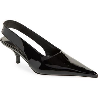 Toteme Classic Kitten Heel Slingback Pump in Black at Nordstrom, Size 12Us