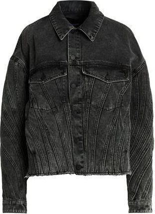 MUGLER COATS & JACKETS - Denim outerwear on YOOX.COM