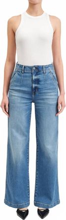 Daze High Rise Wide Leg Jean In Pure