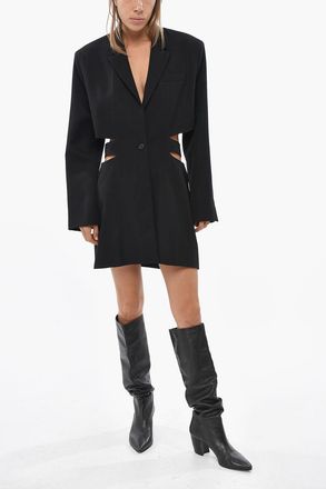 Jacquemus Virgin Wool Blazer Dress BARI with Open Back Jacquemus