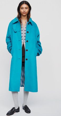 Maeve Wool Blend Balmacaan Coat Jacket
