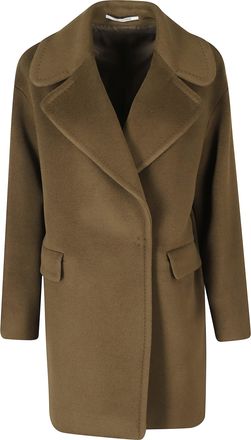 Tagliatore Double-Breasted Coat With Removable Belt And Flap Pockets
