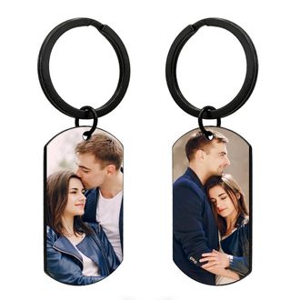 Generic personalised keyring Keychain Custom photo keyring double-sided picture, Customized Gift keyrings for women men grandad dad auntie mum sister best fri
