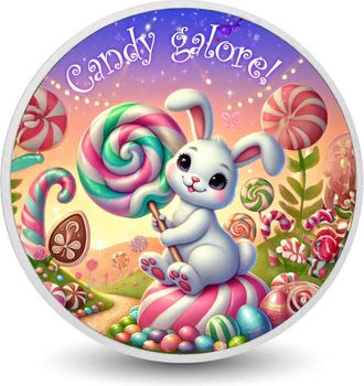 OEM Candy Galore: Moneda De Plata De 1 Oz dulces Conejitos Del Pa&iacute;s De Las Maravillas