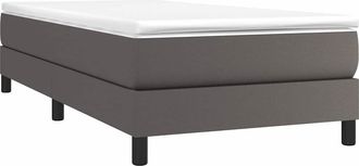 vidaXL Vidaxl - Estructura De Cama Sin Colch&oacute;n Cuero Sint&eacute;tico Gris 80x200 Cm