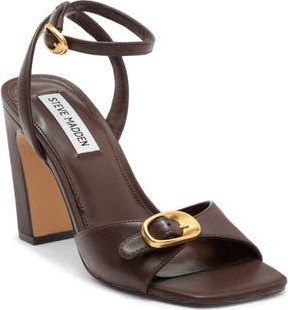 Steve Madden Lilliana Ankle Strap Sandal in Brown Leather at Nordstrom Rack, Size 8.5