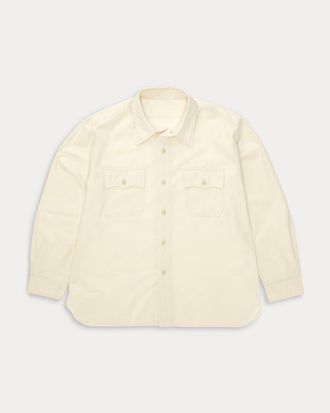 Fortela CPO 2.0 Cotton Drill Overshirt in Ecru at Nordstrom, Size Xx-Large