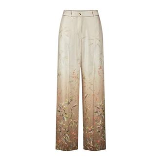 Riani Wijde broek - Dames - Wijde Broeken - Veelkleurig - 2XL - Broeken