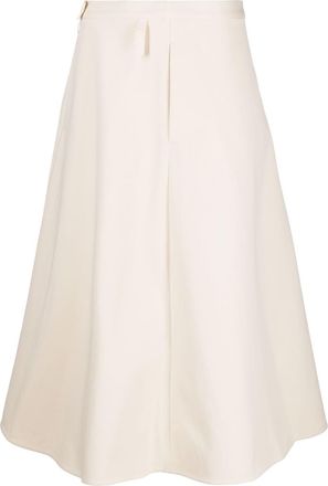 Moncler cotton midi skirt - women - Cotton - 42 - Neutrals