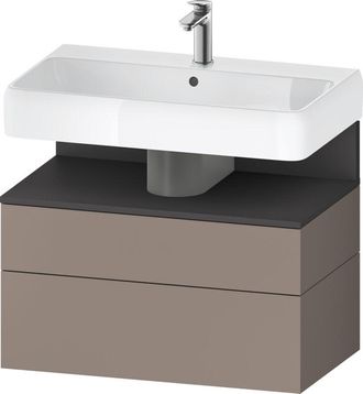 Duravit Duravit - Qatego Mueble Bajo Lavabo, 1 Extra&iacute;ble Y 1 Caj&oacute;n