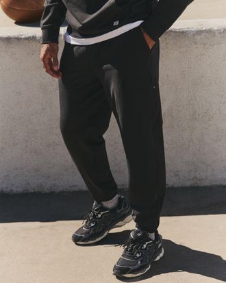 Vuori Clothing Coronado Mixed Media Sweatpant 28 | Black Heather | Medium