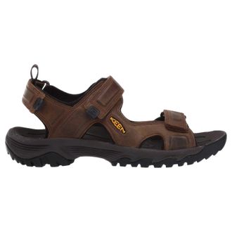 Keen Targhee III Open Toe Leather Mens Hook and loop Sandals - Bison Mulch - Size:UK 10.5