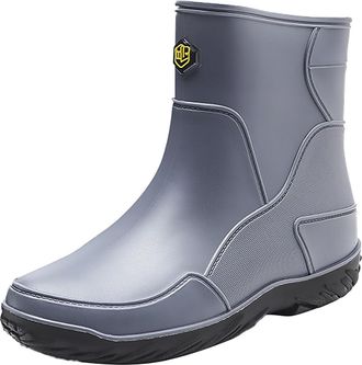 Generic Mens Wellington Boots, Half Height Rain Boots, Short Wellington Boots, Mens Lightweight Half Shaft Waterproof Rain Boots, Breathable Garden Boots, Rub