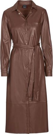 Pinko Pinko - Overhemdjurk - Dames - Jurken - Bruin - Maat: 3XS