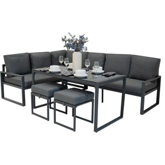 Jardi Aluminium Corner Sofa Set - Anthracite Grey