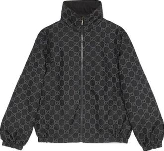 Gucci Reversible GG Ripstop Nylon Jacket Black Grey 770276-Z8BPL-1043