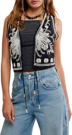 Free People Under the Sun Vest in Black at Nordstrom Rack, Size X-Large